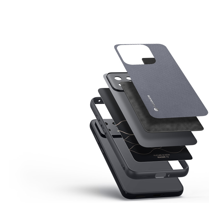 Dux Ducis Fino dėklas skirtas Xiaomi 13, dangtelis su silikoniniu rėmeliu, pilkas