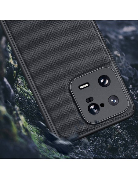 Dux Ducis Fino dėklas skirtas Xiaomi 13 Pro, dangtelis su silikoniniu rėmeliu, juodas Dux Ducis Fino dėklas skirtas Xiaomi 13 Pro, dangtelis su silikoniniu rėmeliu, juodas