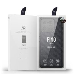 Dux Ducis Fino dėklas skirtas Xiaomi 13 Pro, dangtelis su silikoniniu rėmeliu, juodas
