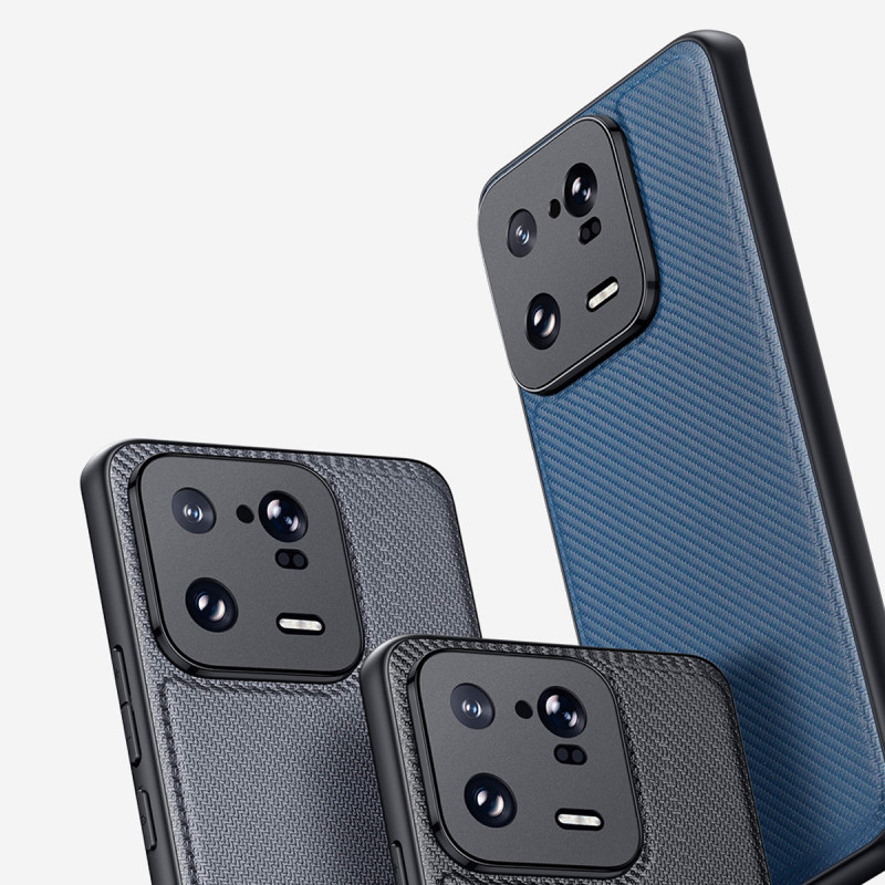 Dux Ducis Fino dėklas skirtas Xiaomi 13 Pro, dangtelis su silikoniniu rėmeliu, mėlynas