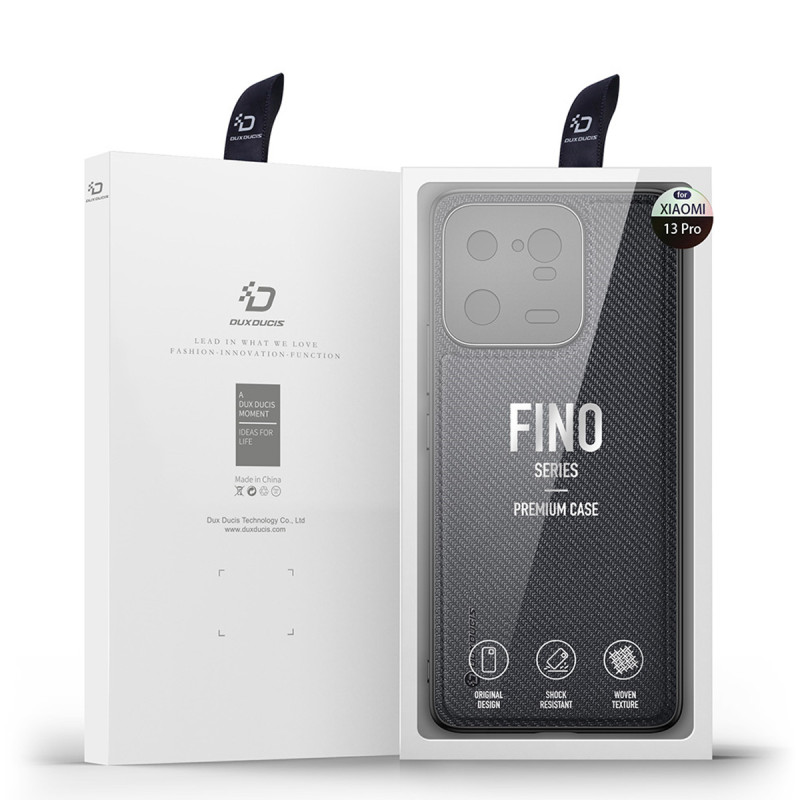 Dux Ducis Fino dėklas skirtas Xiaomi 13 Pro, dangtelis su silikoniniu rėmeliu, pilkas