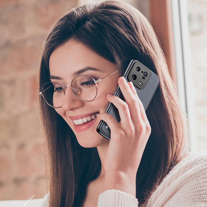 Dux Ducis Fino dėklas skirtas Xiaomi 13 Pro, dangtelis su silikoniniu rėmeliu, pilkas