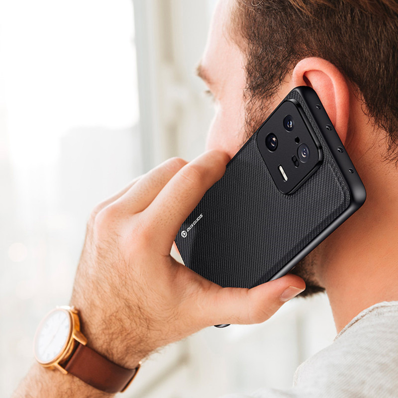 Dux Ducis Fino dėklas skirtas Xiaomi 13 Pro, dangtelis su silikoniniu rėmeliu, pilkas