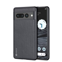 Dux Ducis Fino dėklas, skirtas Google Pixel 7 Pro, dangtelis su silikoniniu rėmeliu, juodas