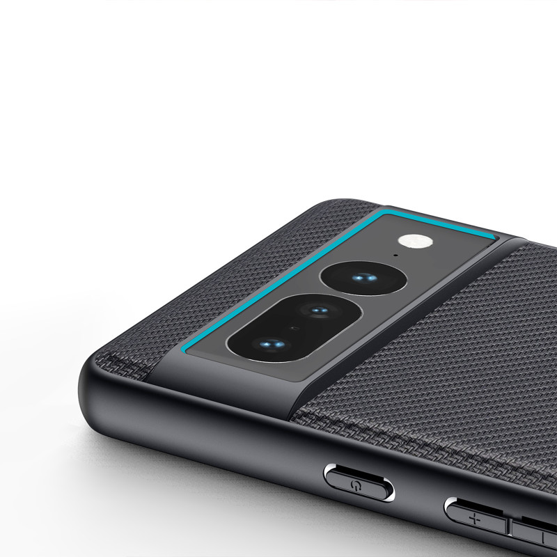 Dux Ducis Fino dėklas, skirtas Google Pixel 7 Pro, dangtelis su silikoniniu rėmeliu, juodas