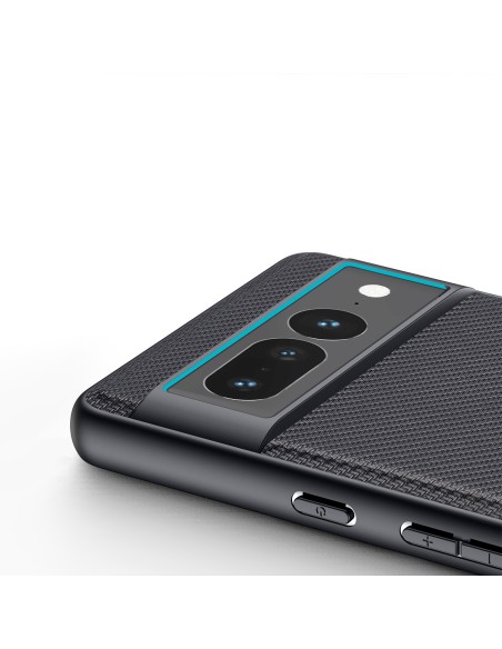 Dux Ducis Fino dėklas, skirtas Google Pixel 7 Pro, dangtelis su silikoniniu rėmeliu, juodas