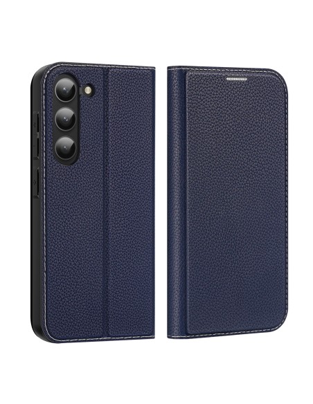 Dux Ducis Skin X2 dėklas, skirtas Samsung Galaxy S23+ dangteliu su atvartu, mėlynos spalvos piniginės stovu Dux Ducis Skin X2 dėklas, skirtas Samsung Galaxy S23+ dangteliu su atvartu, mėlynos spalvos piniginės stovu