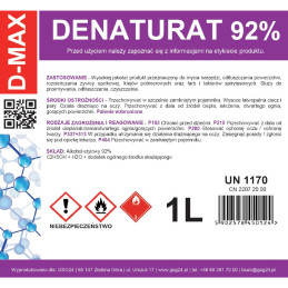 Denatūruotas alkoholis denatūruotas D-MAX 1L