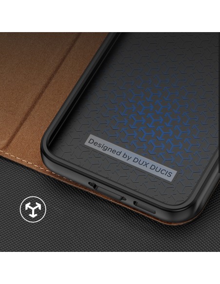 Dux Ducis Skin X2 dėklas, skirtas Samsung Galaxy S23+ dangtelis su atvartu piniginės stovas rudas Dux Ducis Skin X2 dėklas, skirtas Samsung Galaxy S23+ dangtelis su atvartu piniginės stovas rudas