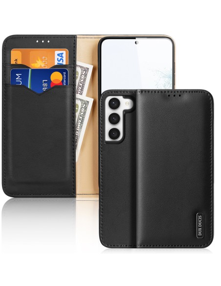 Dux Ducis Hivo dėklas, skirtas Samsung Galaxy S23+ dangtelis su atvartu piniginės stovu RFID blokuojantis juodas Dux Ducis Hivo dėklas, skirtas Samsung Galaxy S23+ dangtelis su atvartu piniginės stovu RFID blokuojantis juodas