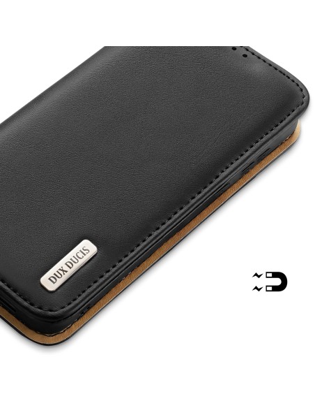Dux Ducis Hivo dėklas, skirtas Samsung Galaxy S23+ dangtelis su atvartu piniginės stovu RFID blokuojantis juodas Dux Ducis Hivo dėklas, skirtas Samsung Galaxy S23+ dangtelis su atvartu piniginės stovu RFID blokuojantis juodas