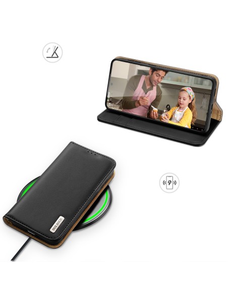 Dux Ducis Hivo dėklas, skirtas Samsung Galaxy S23+ dangtelis su atvartu piniginės stovu RFID blokuojantis juodas Dux Ducis Hivo dėklas, skirtas Samsung Galaxy S23+ dangtelis su atvartu piniginės stovu RFID blokuojantis juodas
