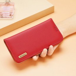 Dux Ducis Hivo dėklas, skirtas Samsung Galaxy S23+ dangtelis su atvartu piniginės stovu RFID blokuojantis juodas