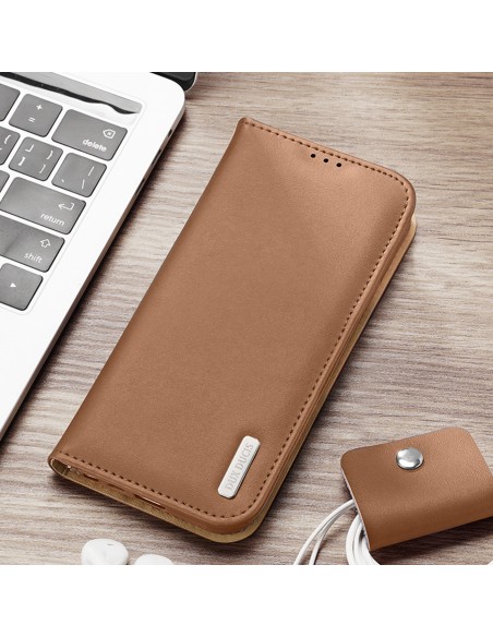 Dux Ducis Hivo dėklas, skirtas Samsung Galaxy S23 Ultra Flip Cover Piniginės stovas RFID blokatorius raudonas