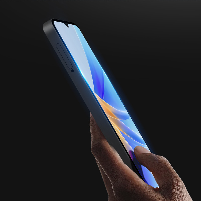 Dux Ducis 9D grūdintas stiklas Oppo A17 9H grūdintas stiklas juodu rėmeliu