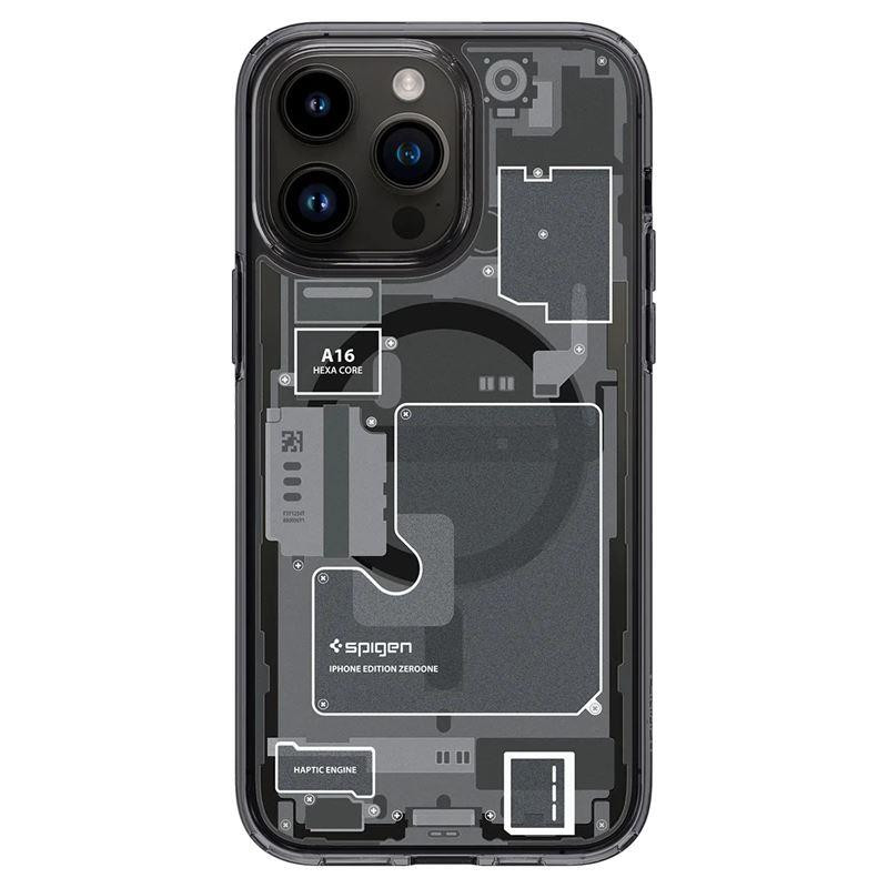 „Spigen Ultra Hybrid Mag“ dėklas su „MagSafe“, skirtas „iPhone 14 Pro Max“ – tamsiai pilka (nulis vieno rašto)