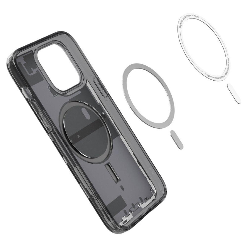 „Spigen Ultra Hybrid Mag“ dėklas su „MagSafe“, skirtas „iPhone 14 Pro Max“ – tamsiai pilka (nulis vieno rašto)