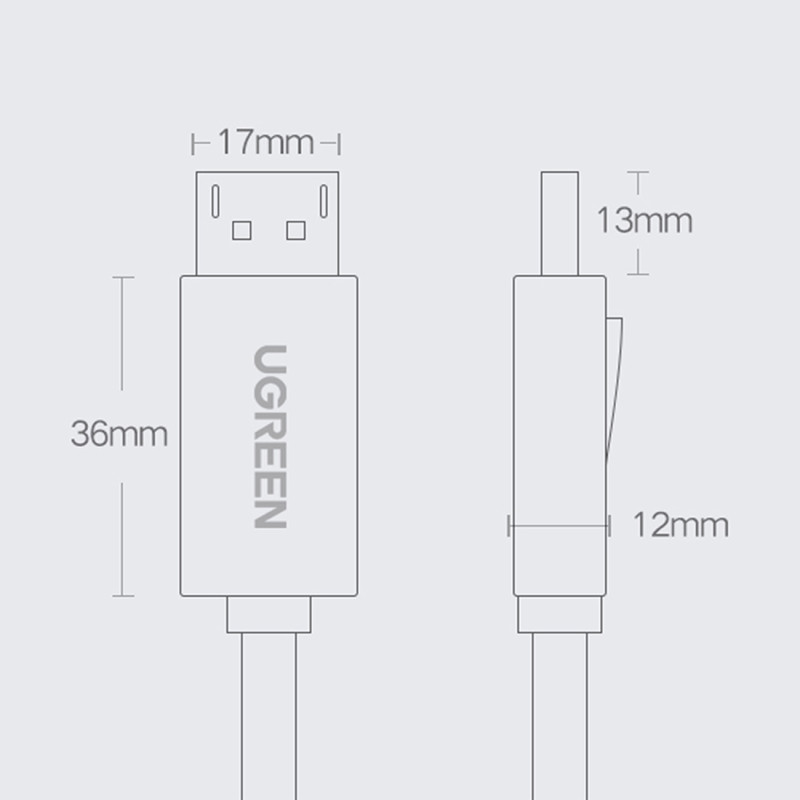 Ugreen DP102 DisplayPort - DisplayPort kabelis 3m 60 Hz - juodas