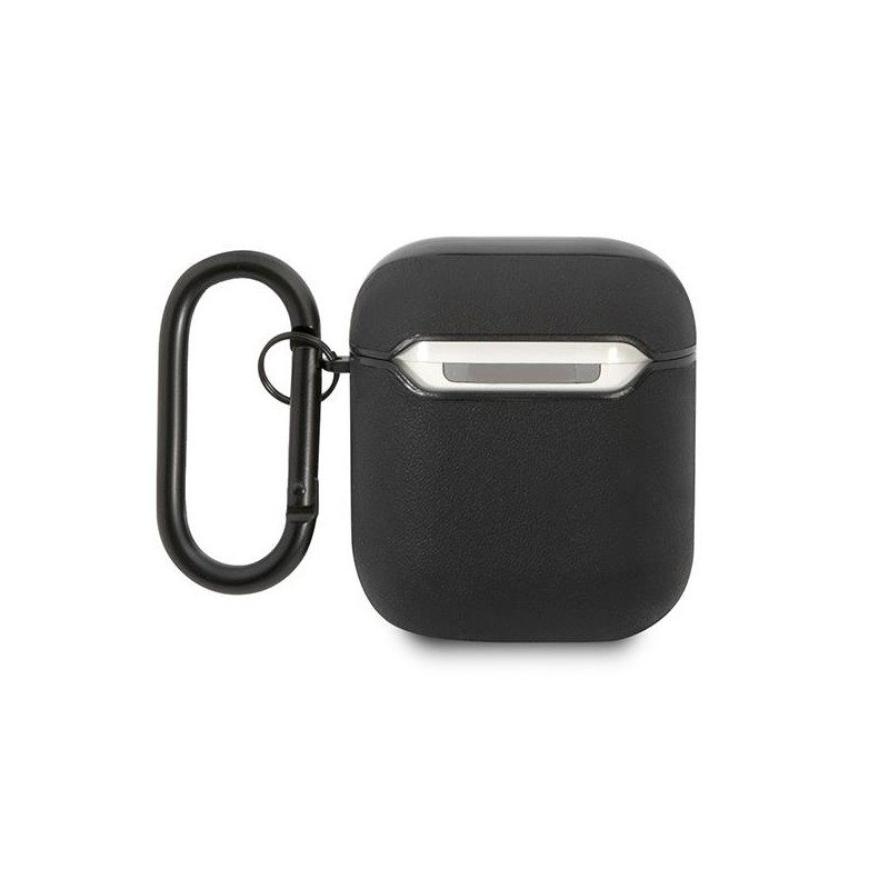 AMG Leather Big Logo dėklas, skirtas AirPods - juodas