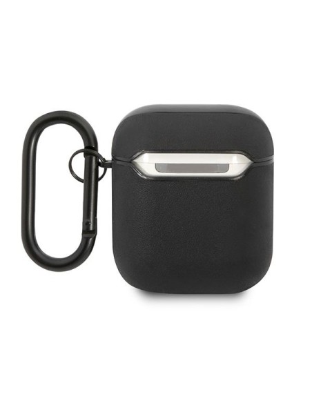 AMG Leather Big Logo dėklas, skirtas AirPods - juodas AMG Leather Big Logo dėklas, skirtas AirPods - juodas