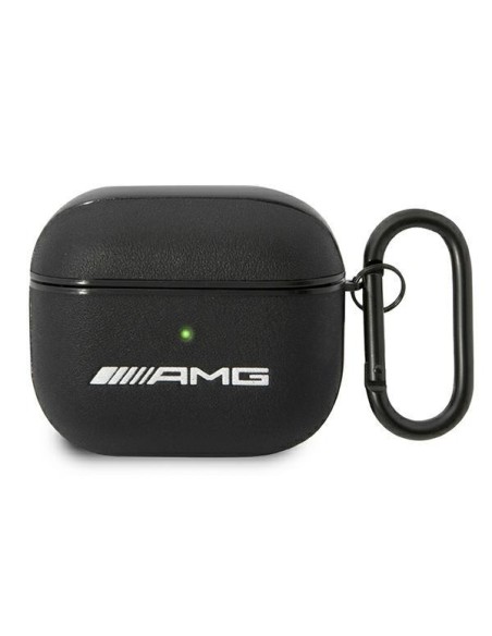 AMG Leather Big Logo dėklas, skirtas AirPods 3 - juodas AMG Leather Big Logo dėklas, skirtas AirPods 3 - juodas