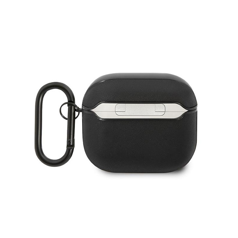 AMG Leather Big Logo dėklas, skirtas AirPods 3 - juodas