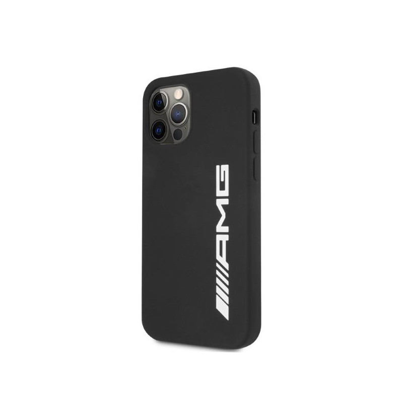 AMG Silicone Big Logo dėklas, skirtas iPhone 12 Pro Max - juodas