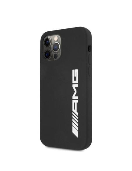 AMG Silicone Big Logo dėklas, skirtas iPhone 12 Pro Max - juodas AMG Silicone Big Logo dėklas, skirtas iPhone 12 Pro Max - juodas