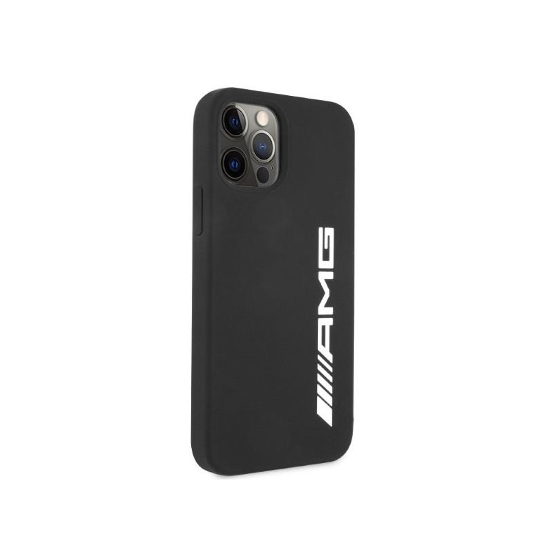 AMG Silicone Big Logo dėklas, skirtas iPhone 12 Pro Max - juodas