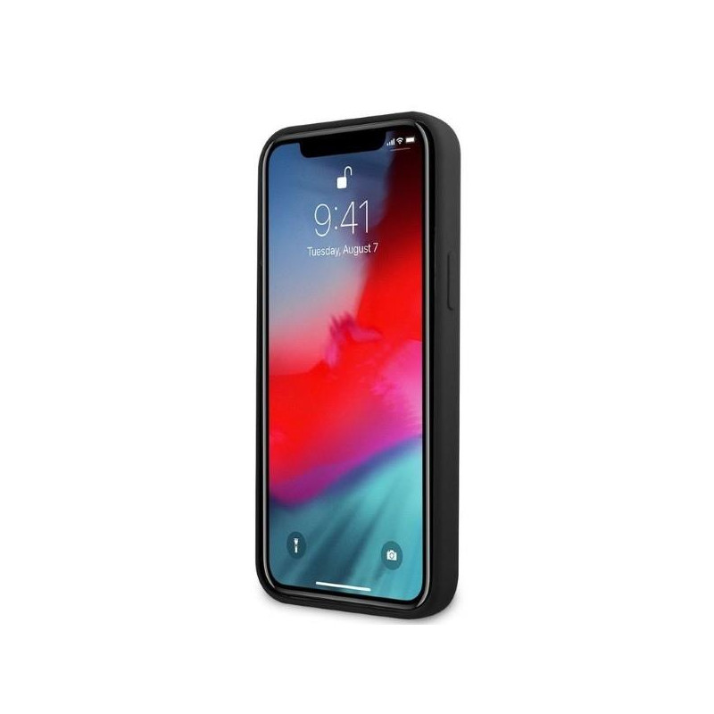 AMG Silicone Big Logo dėklas, skirtas iPhone 12 Pro Max - juodas