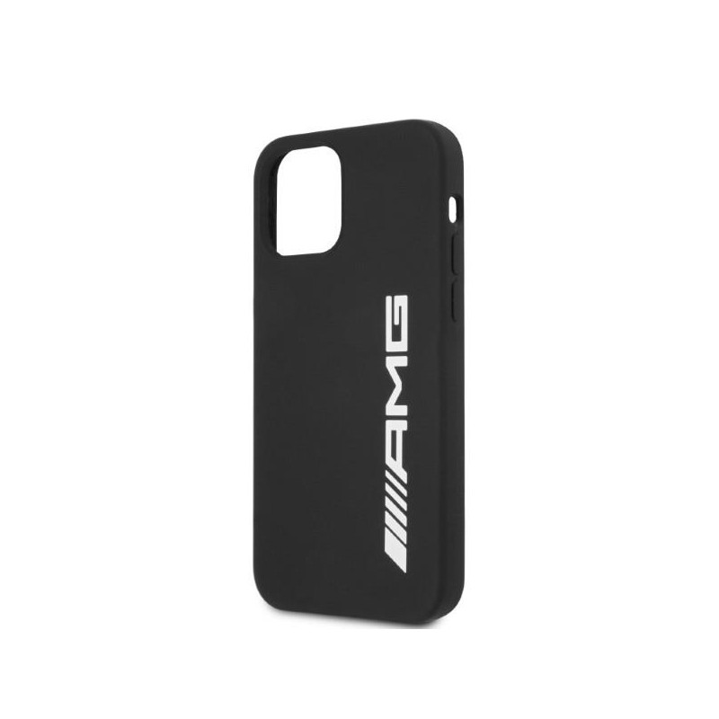 AMG Silicone Big Logo dėklas, skirtas iPhone 12 Pro Max - juodas