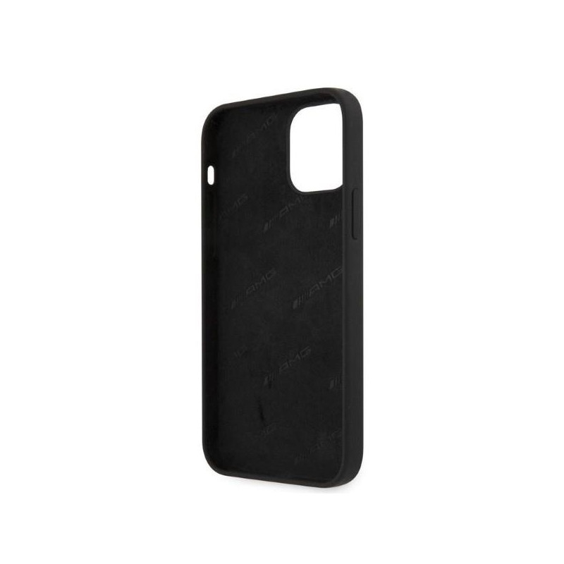 AMG Silicone Big Logo dėklas, skirtas iPhone 12 Pro Max - juodas