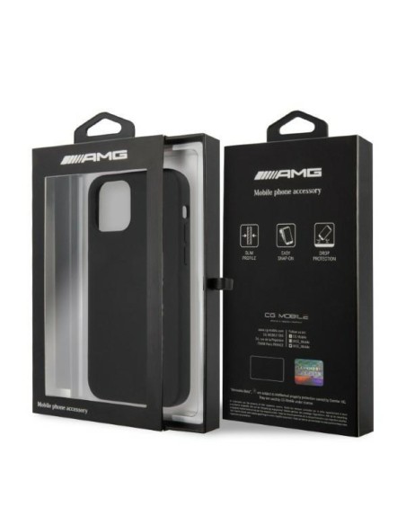 AMG Silicone Big Logo dėklas, skirtas iPhone 12 Pro Max - juodas AMG Silicone Big Logo dėklas, skirtas iPhone 12 Pro Max - juodas