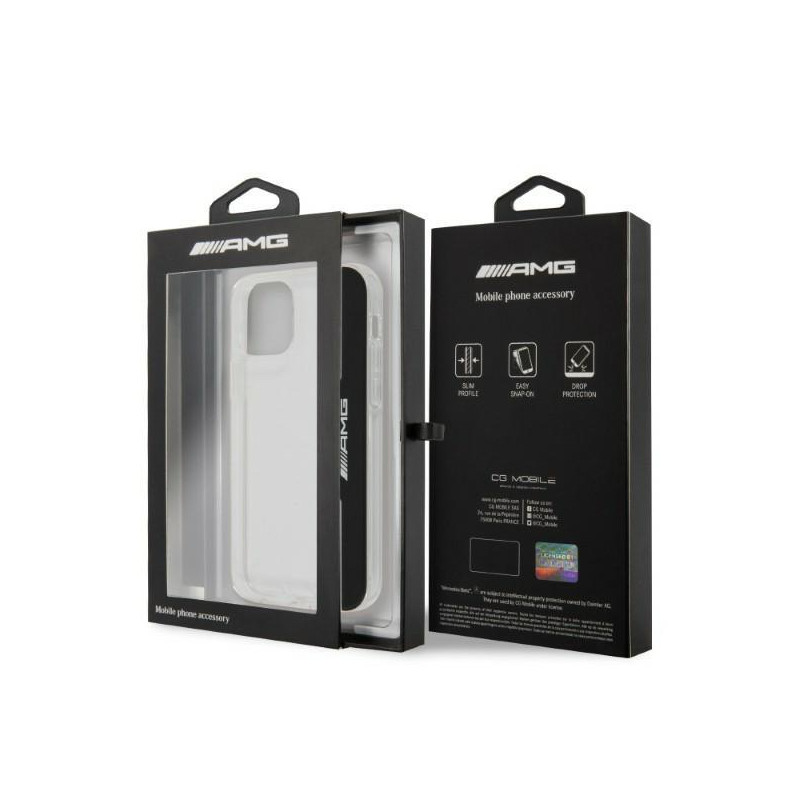 AMG Electroplate Vertikalus dėklas iPhone 12 / iPhone 12 Pro - skaidrus