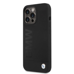 BMW Silicone Signature Logo MagSafe dėklas skirtas iPhone 13 Pro / iPhone 13 - juodas