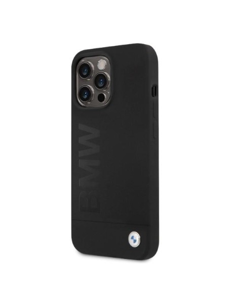 BMW Silicone Signature Logo MagSafe dėklas skirtas iPhone 13 Pro / iPhone 13 - juodas BMW Silicone Signature Logo MagSafe dėklas skirtas iPhone 13 Pro / iPhone 13 - juodas