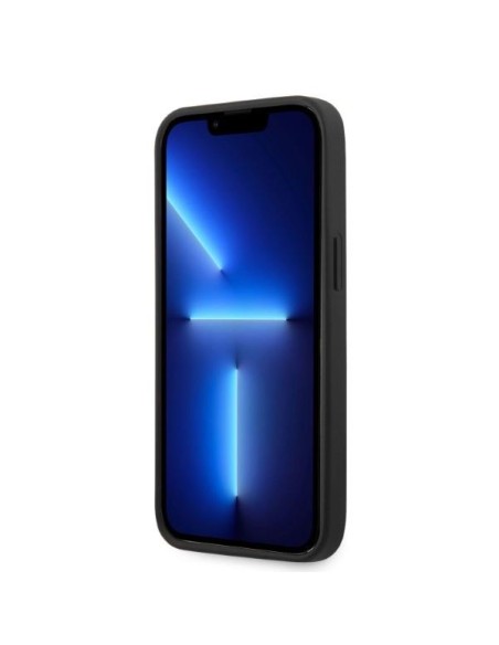 Ferrari Silicone Metal Logo Magsafe dėklas iPhone 14 Plus - juodas