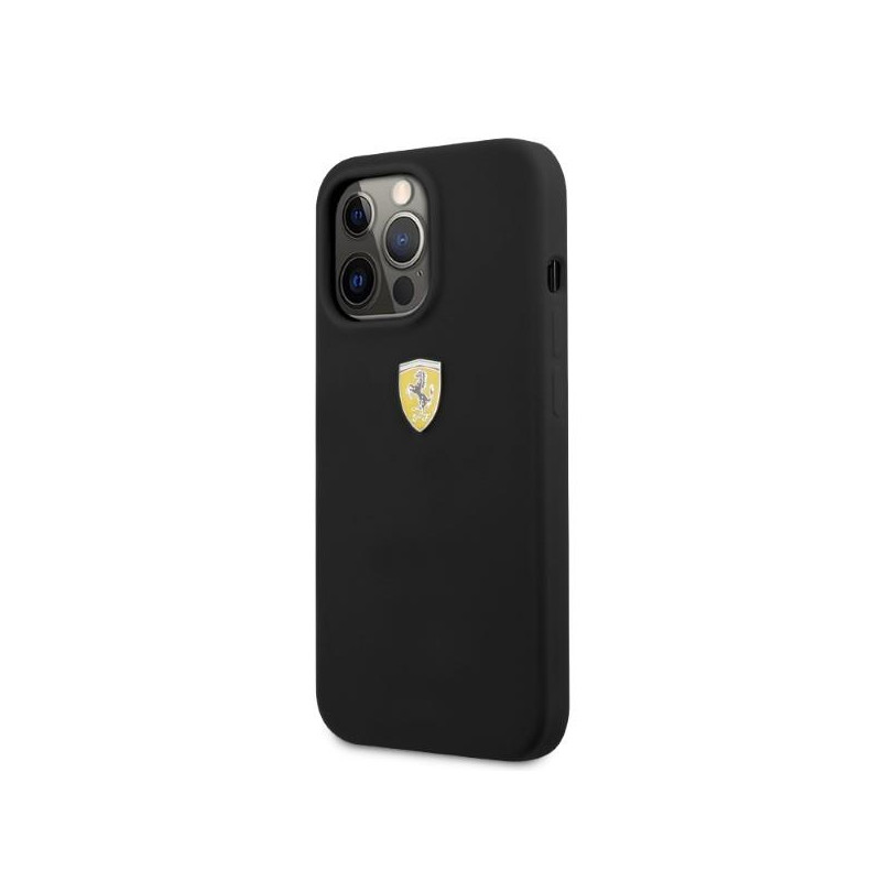 Ferrari Silicone MagSafe dėklas iPhone 13 Pro / iPhone 13 - juodas
