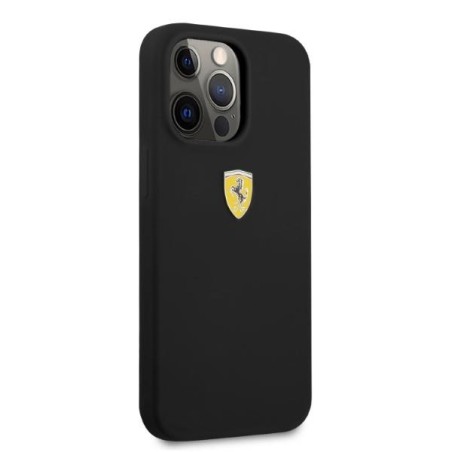 Ferrari Silicone MagSafe dėklas iPhone 13 Pro / iPhone 13 - juodas