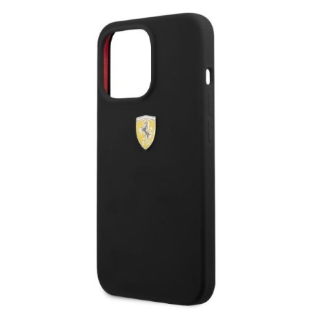 Ferrari Silicone MagSafe dėklas iPhone 13 Pro / iPhone 13 - juodas