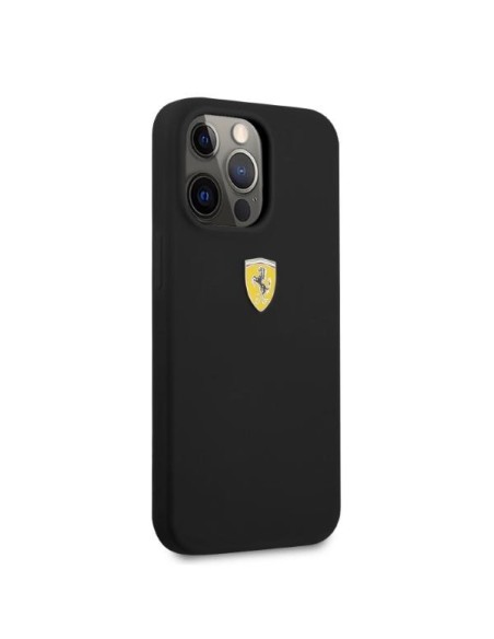 Ferrari Silicone MagSafe dėklas iPhone 13 Pro Max - juodas