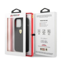 Ferrari Silicone MagSafe dėklas iPhone 13 Pro Max - juodas