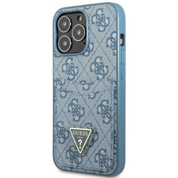 Guess 4G Triangle Logo Cardslot Dėklas, skirtas iPhone 13 Pro / 13 – mėlynas