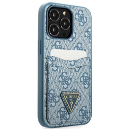 Guess 4G Triangle Logo Cardslot Dėklas, skirtas iPhone 13 Pro / 13 – mėlynas