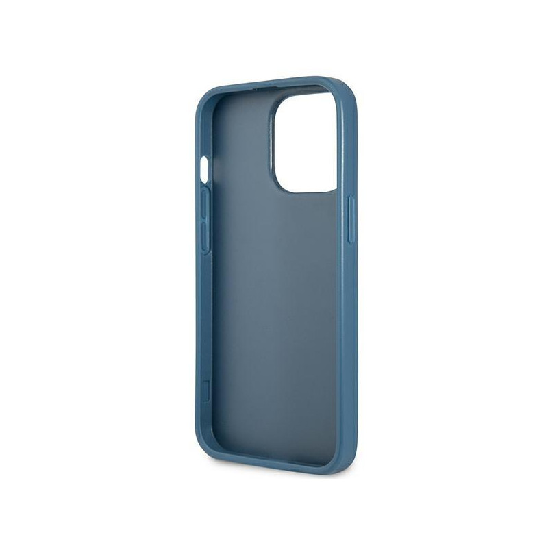 Guess 4G Triangle Logo Cardslot Dėklas, skirtas iPhone 13 Pro / 13 – mėlynas