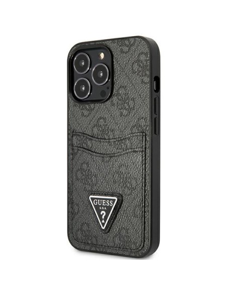 Guess 4G Triangle Logo Cardslot Dėklas, skirtas iPhone 13 Pro / 13 – juodas Guess 4G Triangle Logo Cardslot Dėklas, skirtas iPhone 13 Pro / 13 – juodas