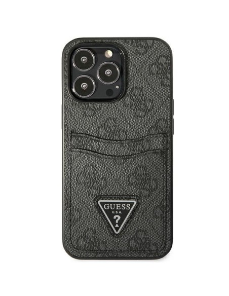 Guess 4G Triangle Logo Cardslot Dėklas, skirtas iPhone 13 Pro / 13 – juodas Guess 4G Triangle Logo Cardslot Dėklas, skirtas iPhone 13 Pro / 13 – juodas