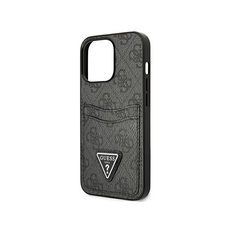 Guess 4G Triangle Logo Cardslot Dėklas, skirtas iPhone 13 Pro / 13 – juodas