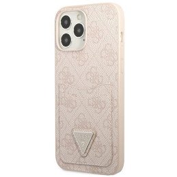 Guess 4G Triangle Logo Cardslot Dėklas, skirtas iPhone 13 Pro / 13 – rožinė