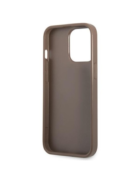 Guess 4G Triangle Logo Cardslot Dėklas, skirtas iPhone 13 Pro / 13 – ruda Guess 4G Triangle Logo Cardslot Dėklas, skirtas iPhone 13 Pro / 13 – ruda